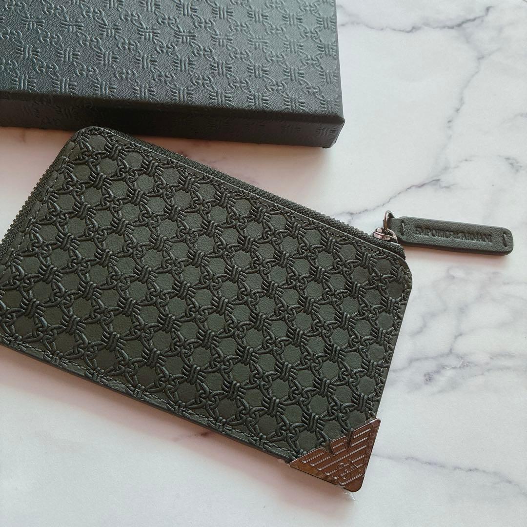 アルマーニ ケース【ダークグリーン】【新品未使用】