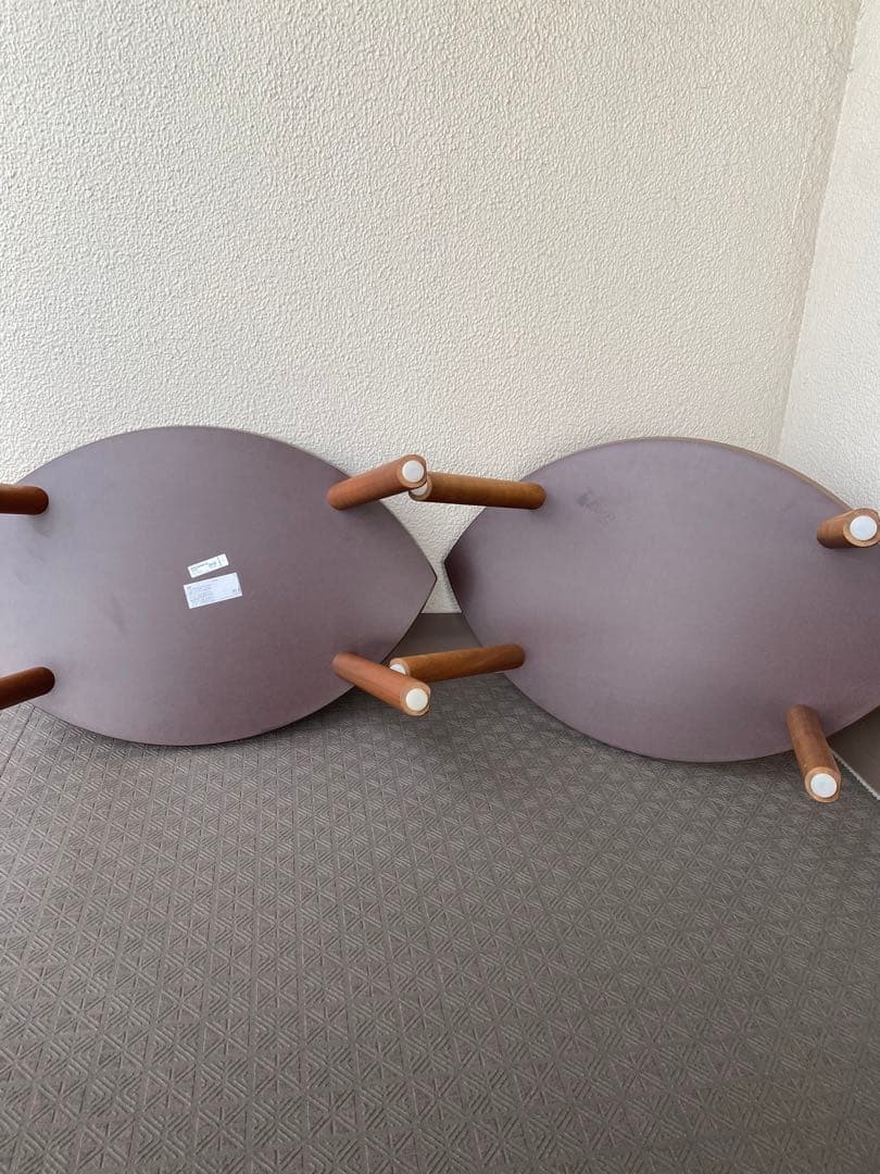 IKEA・イケア STOCKHOLM ローテーブル 2点セット ブラウン 木目調