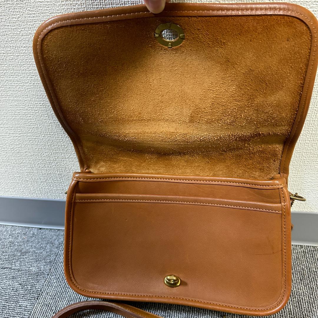 COACH オールドコーチブラウンショルダーバッグ 0586-312