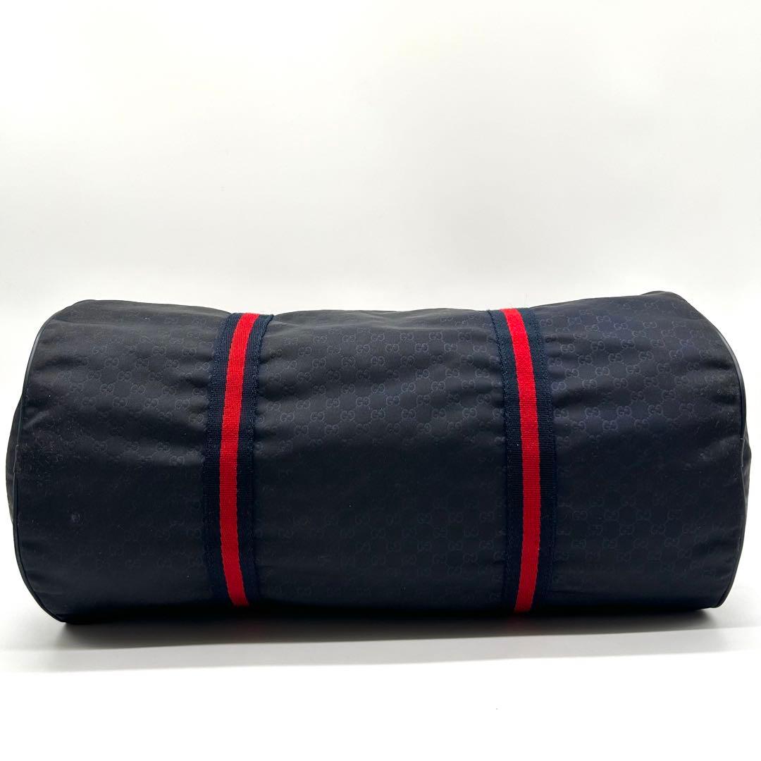 GUCCI GG柄 シェリーライン ボストンバッグ ナイロン 2way 黒