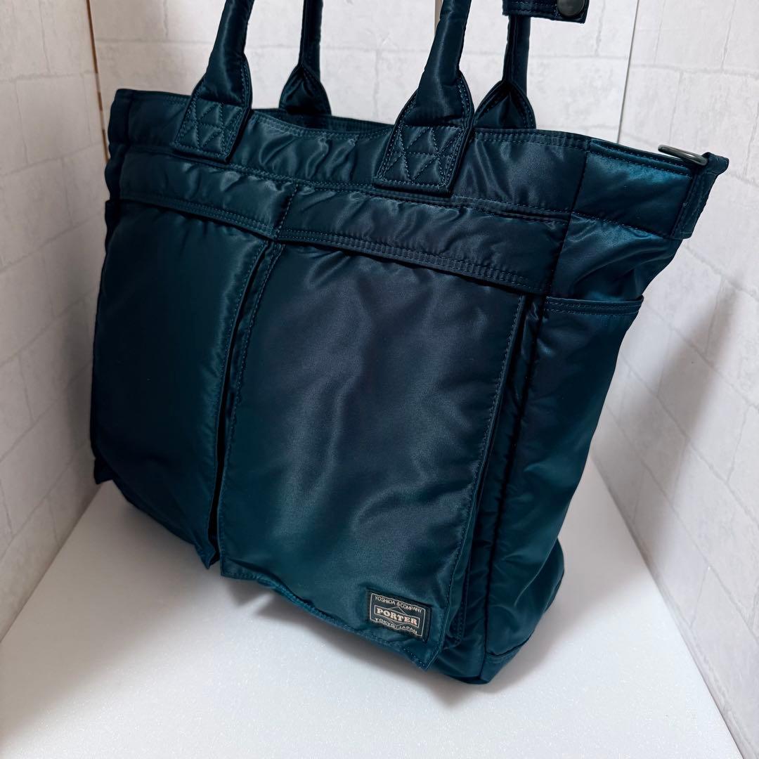 新品未使用 新型 ポーター タンカー 2way トートバッグ L アイアンブルー