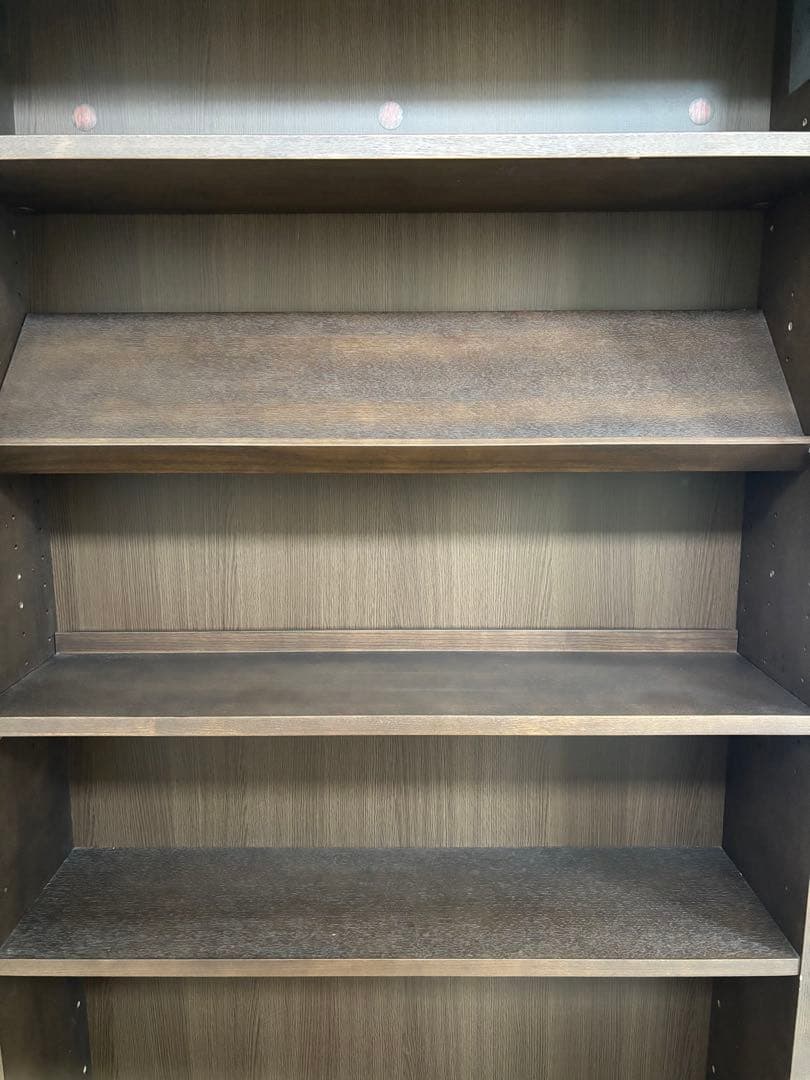 無印良品 本棚 薄型 シェルフ ブラウン 木製