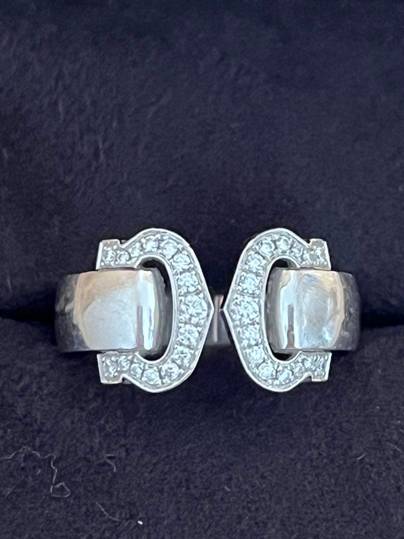 Cartier リング 2C ブークルセ K18WG ダイヤモンド 8号