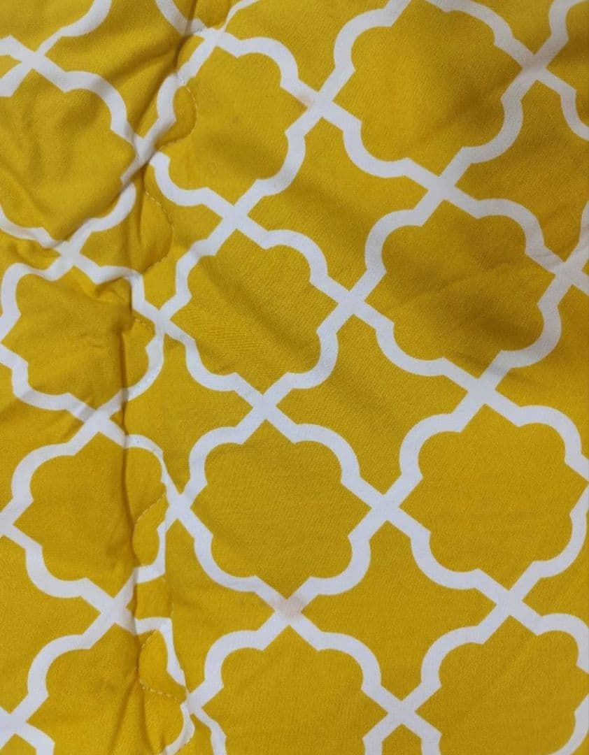 モロッカン柄*245cm*こたつ布団*イエロー*丸型