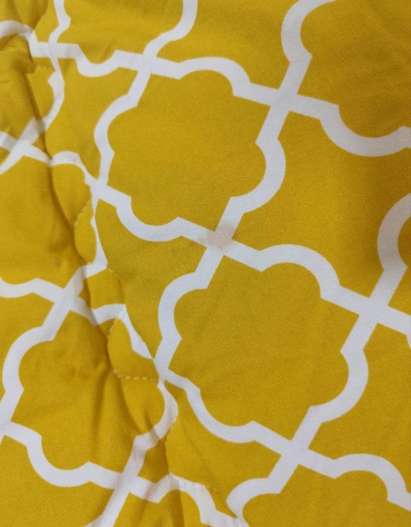 モロッカン柄*245cm*こたつ布団*イエロー*丸型