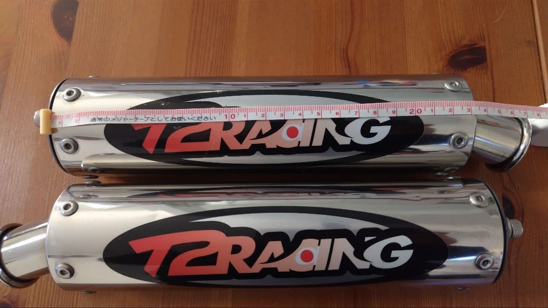 T2Racing ステンレスサイレンサー　 約30cm　逆三角形