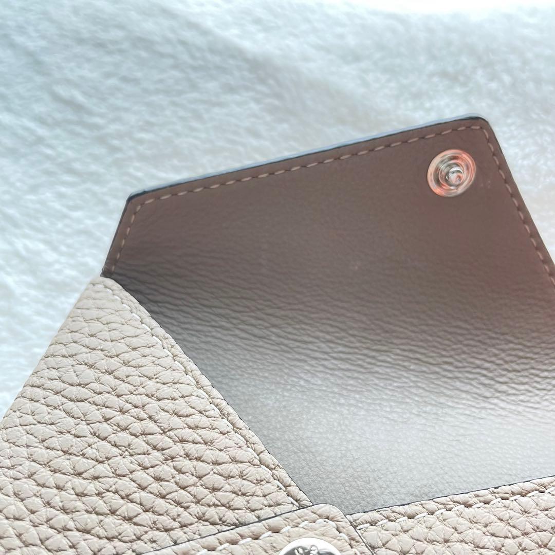 スナップボタン付き バックカバーケース用 エンベロープポーチ ボッタラートレザー