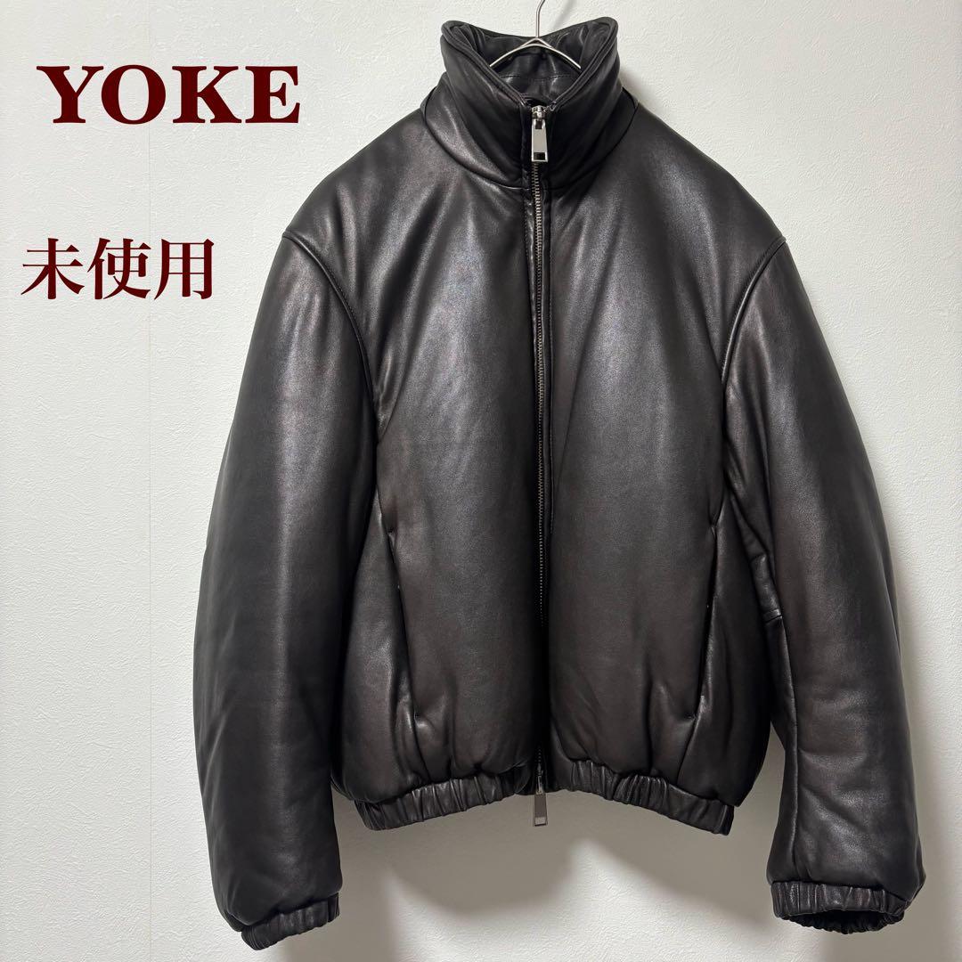 未使用品✨YOKE ヨーク　レザージャケット　中綿ブルゾン　シープスキン　茶系