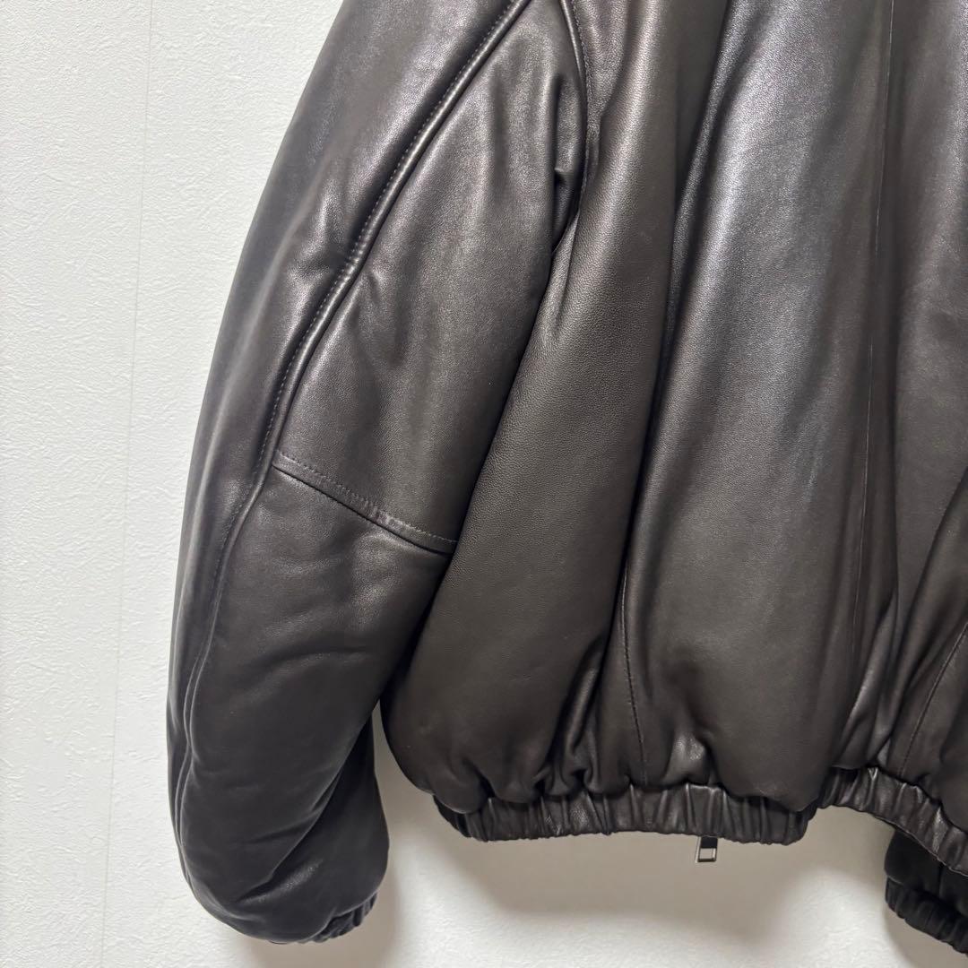 未使用品✨YOKE ヨーク　レザージャケット　中綿ブルゾン　シープスキン　茶系