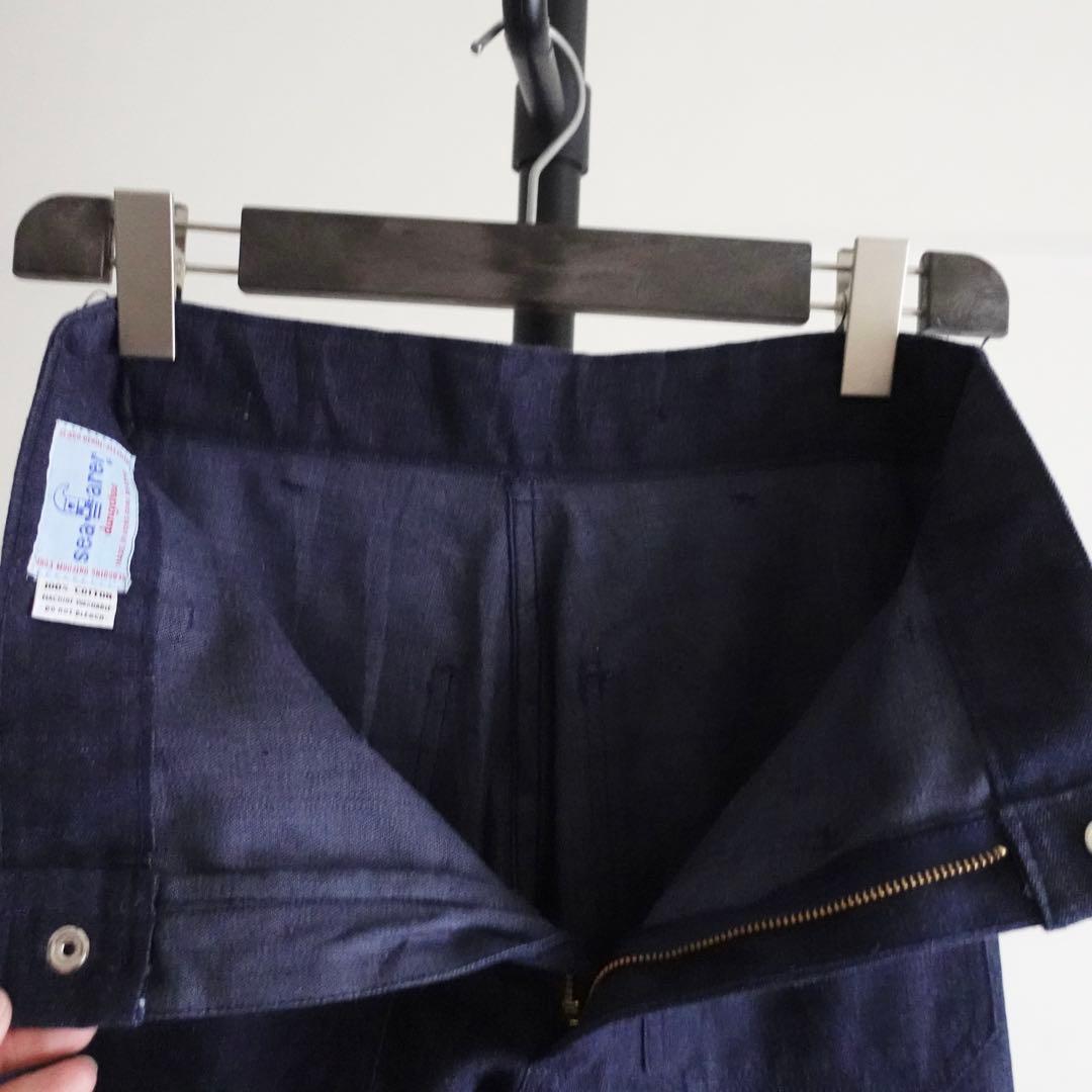 1970s USNavy Seafarer デニムセーラーパンツ　巻きパンNOS