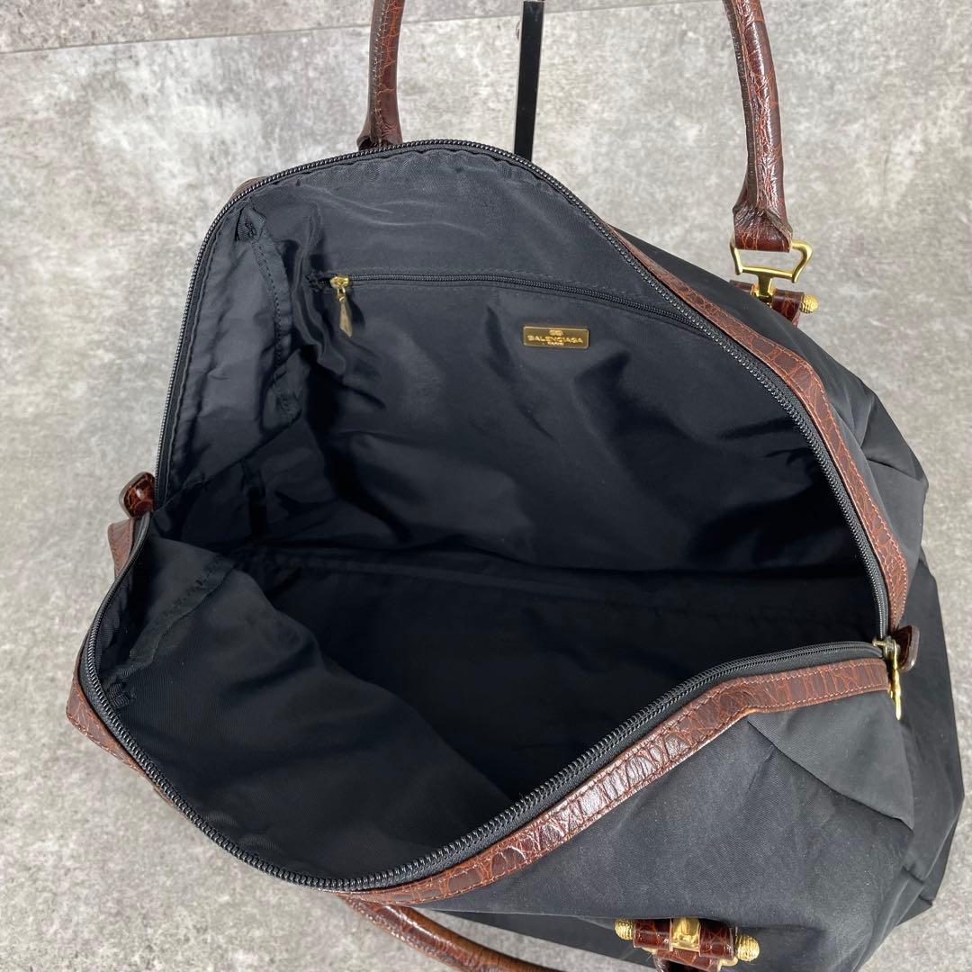 美品 Balenciaga バレンシアガ ナイロン ボストンバッグ ヴィンテージ