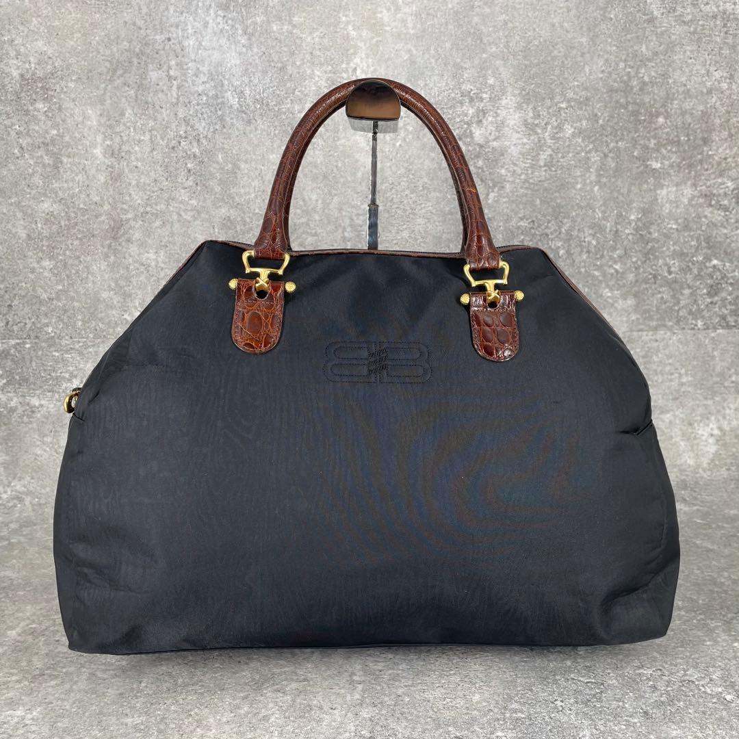 美品 Balenciaga バレンシアガ ナイロン ボストンバッグ ヴィンテージ