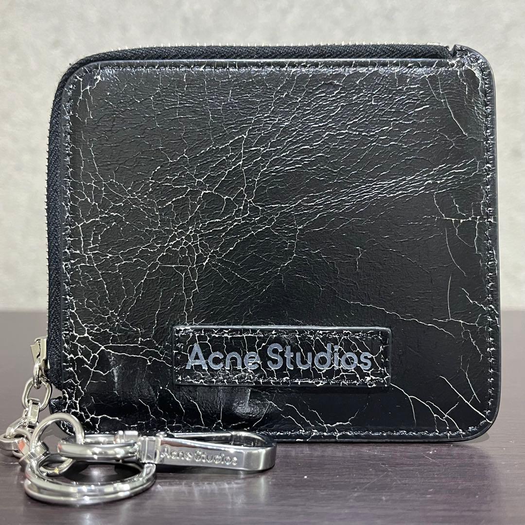 ACNE STUDIOS ジップレザーウォレット　ブラック
