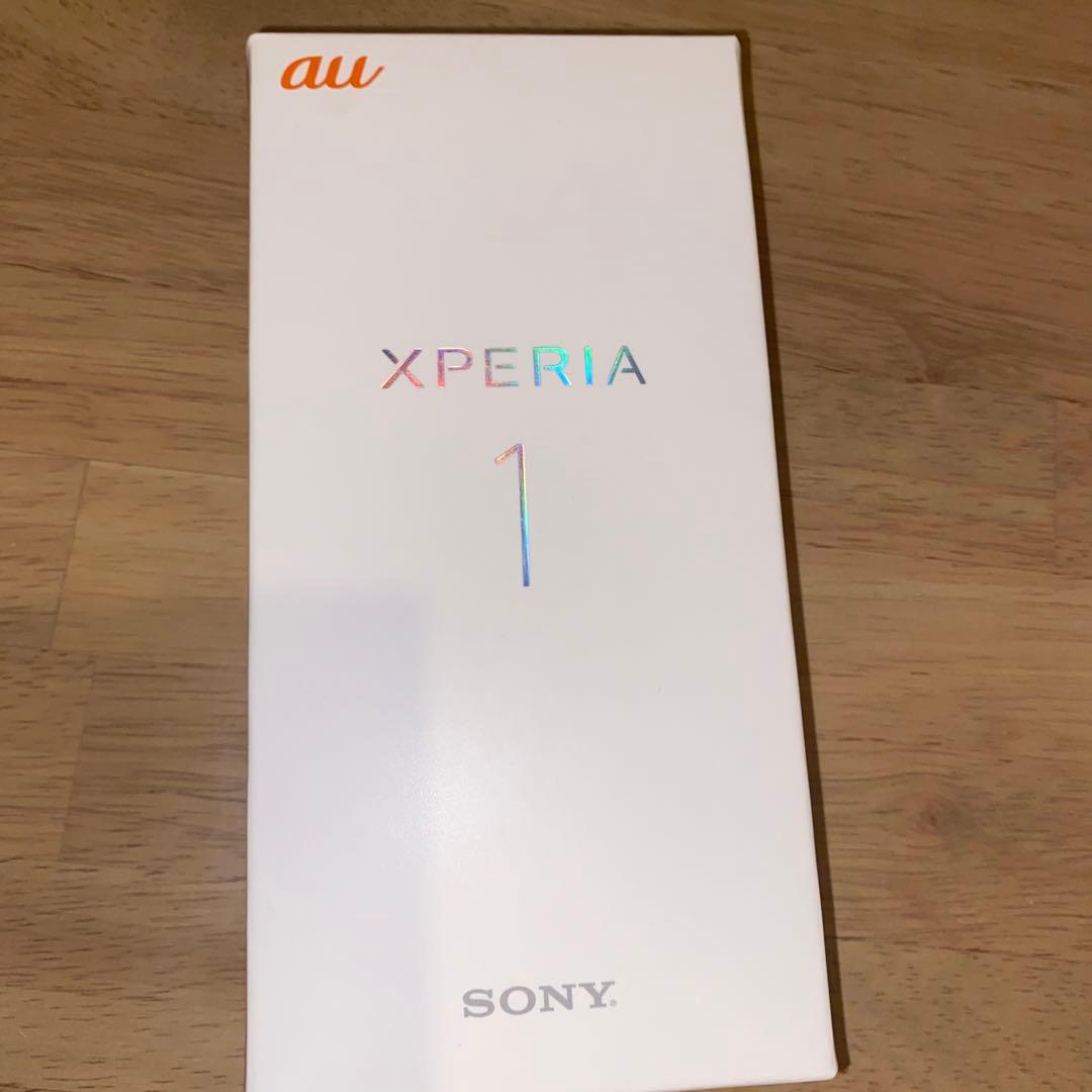 Xperia1 SOV40 ブラック本体　手帳型ケースと箱付き