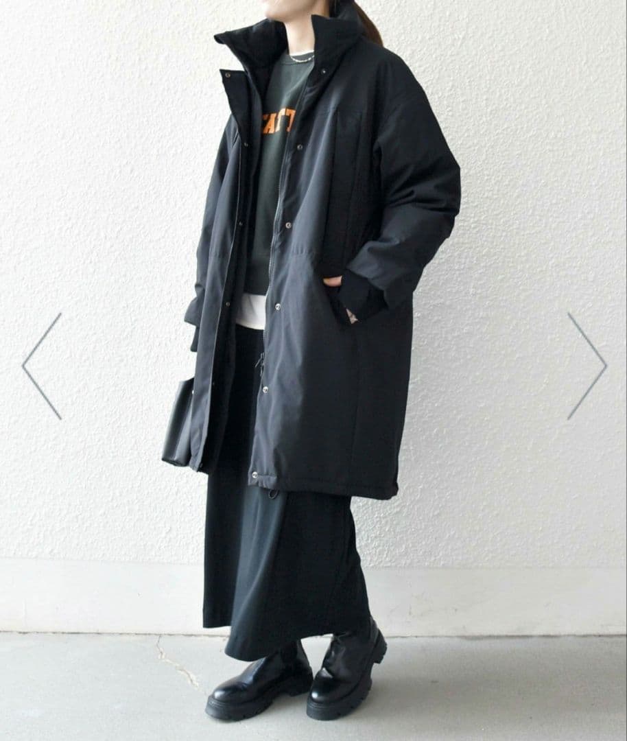 SHIPS any:<多機能>中綿 2WAY スタンドカラー モンスター コート