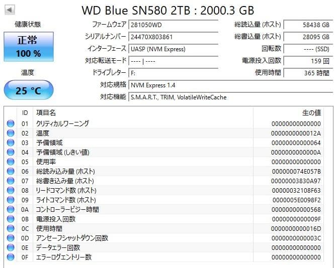 WD Blue SN580 NVMe SSD 2TB WDS200T3B0E ②
