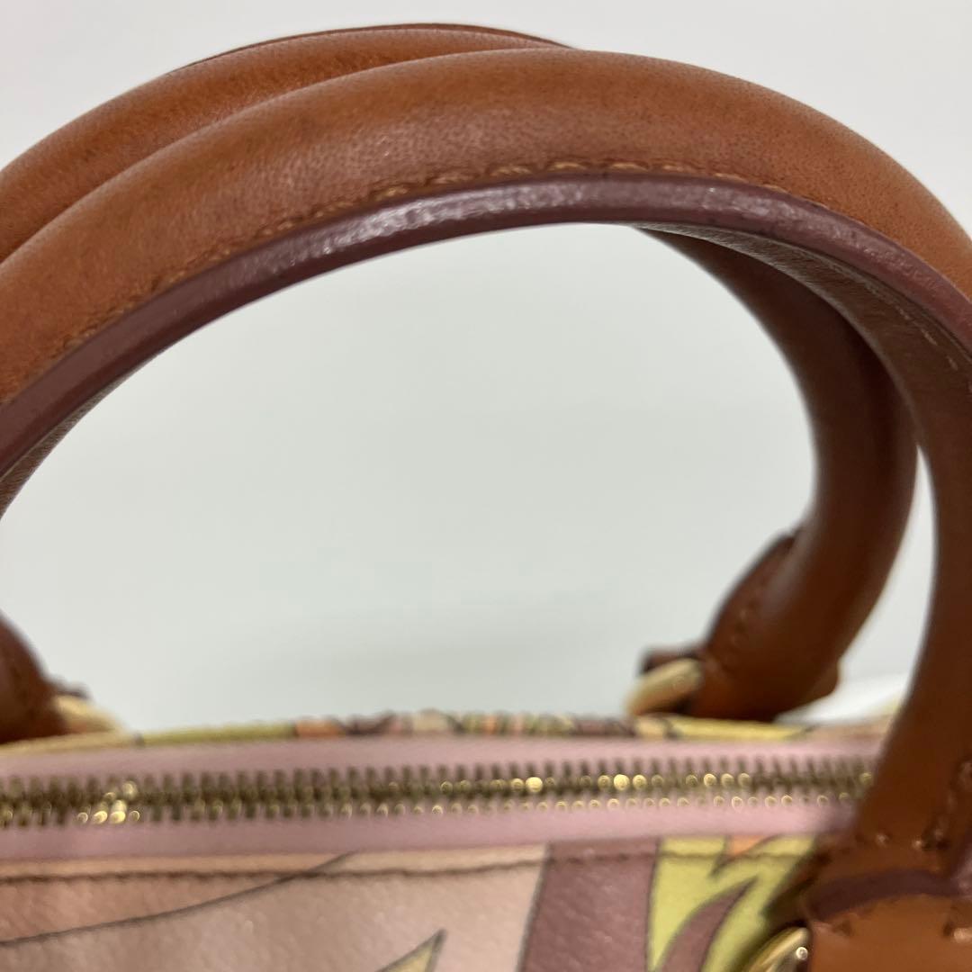 三方良し 美品　エミリオプッチ ボストン ハンドバッグ　オールレザー