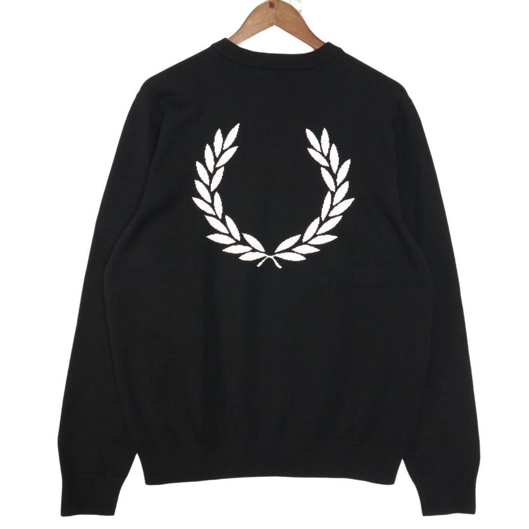 FRED PERRY/フレッドペリー バックロゴ コットン クルーネックニット