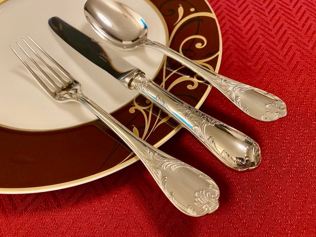 【やっぱりマルリー☆美品☆】クリストフル マルリー スタンダードカトラリーセット