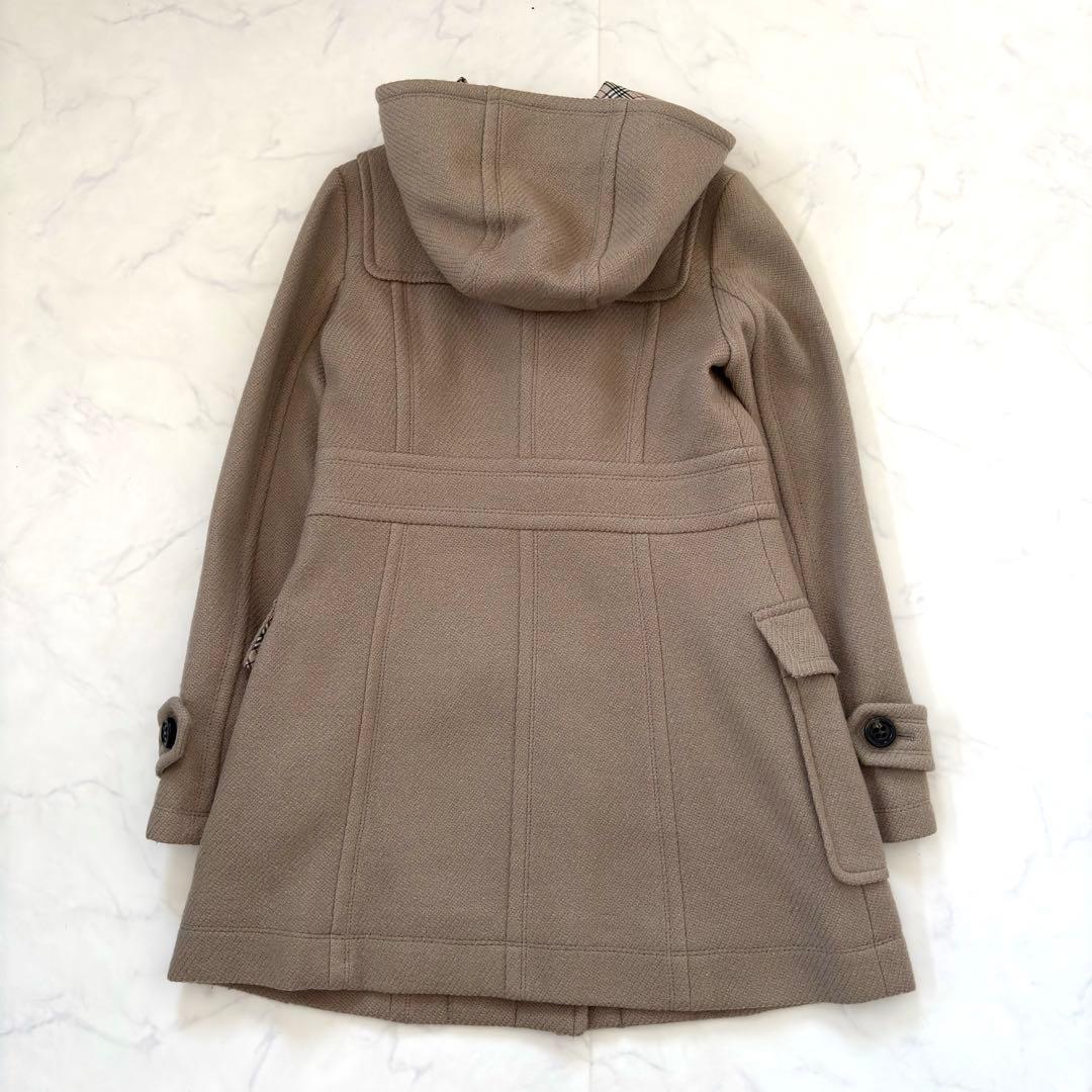 美品✨バーバリーブルーレーベル ダッフルコート ノバチェック ウール ベージュ
