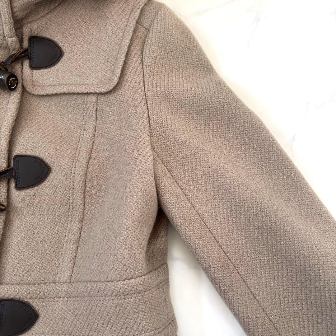 美品✨バーバリーブルーレーベル ダッフルコート ノバチェック ウール ベージュ