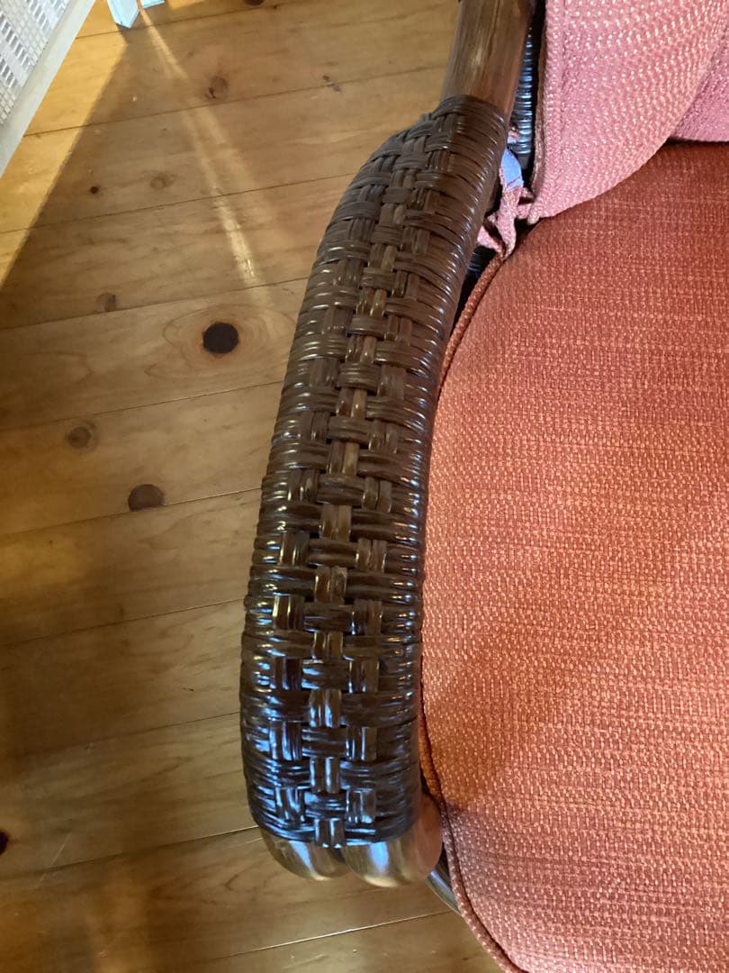 [まかほり] Kazama アームチェア　回転式　ラタン　籐椅子