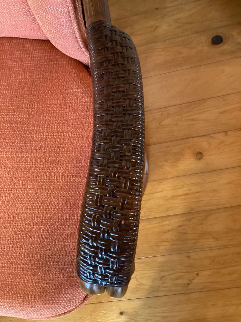 [まかほり] Kazama アームチェア　回転式　ラタン　籐椅子