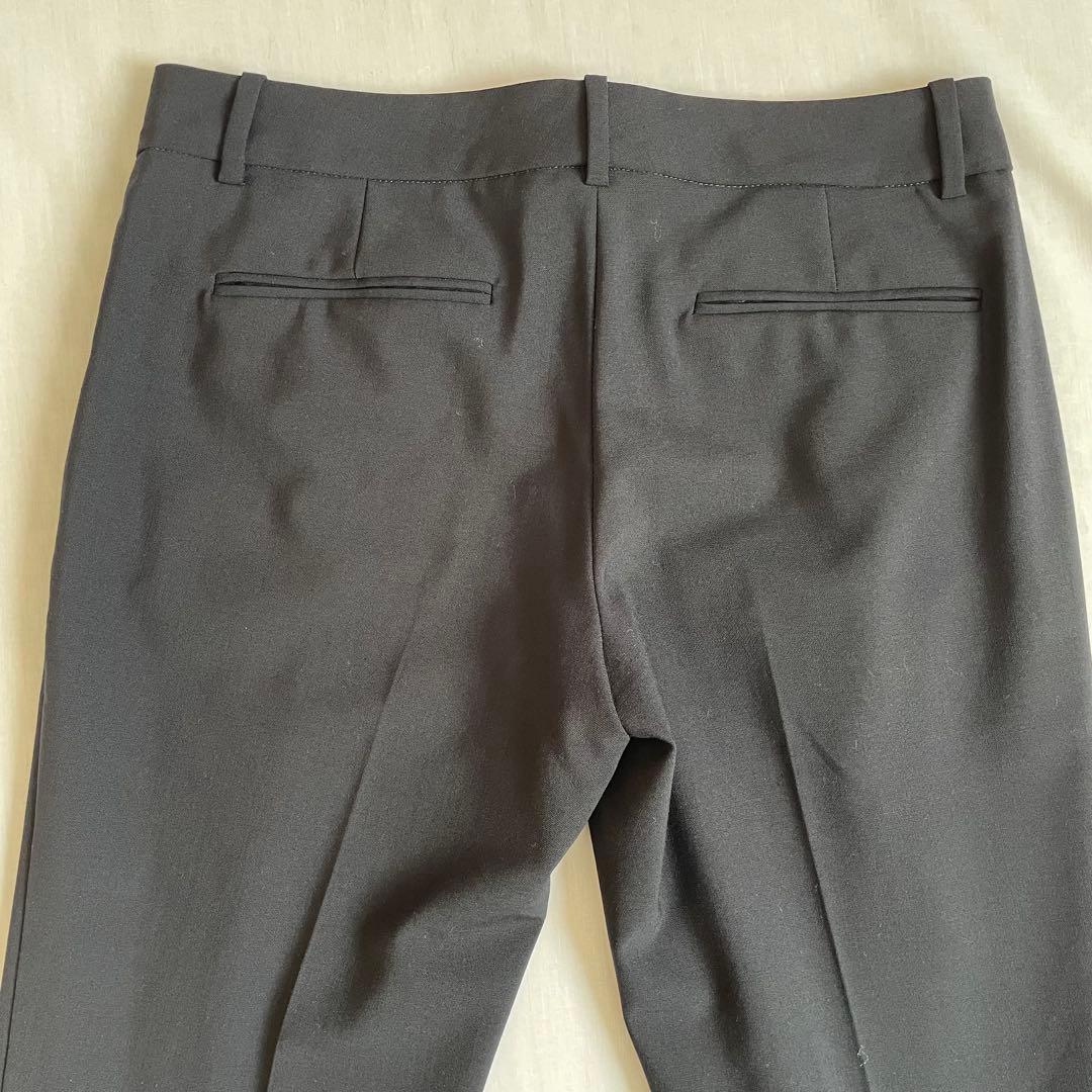 theory セオリー ノーカラー　パンツスーツ　ネイビー