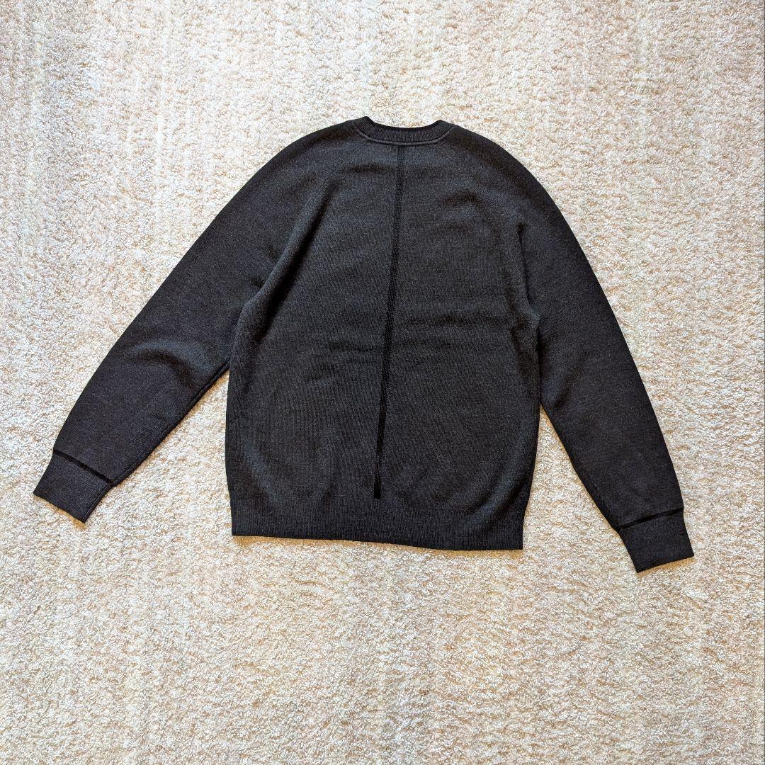 【美品】Theory メリノウール クルーネックニット ウォッシャブル グレー