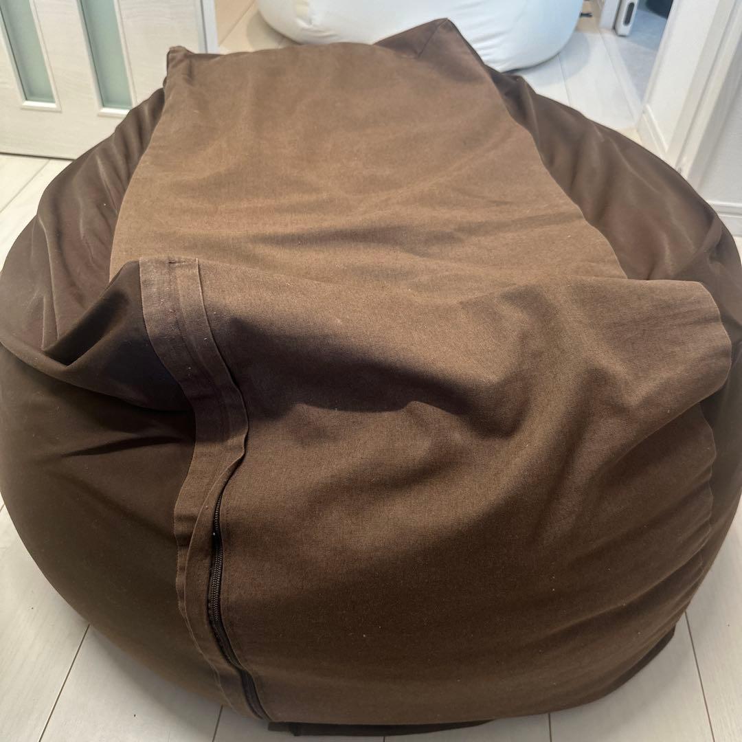 無印良品 人をダメにするソファ 本体 カバー付き 大　グレー、茶色2個セット