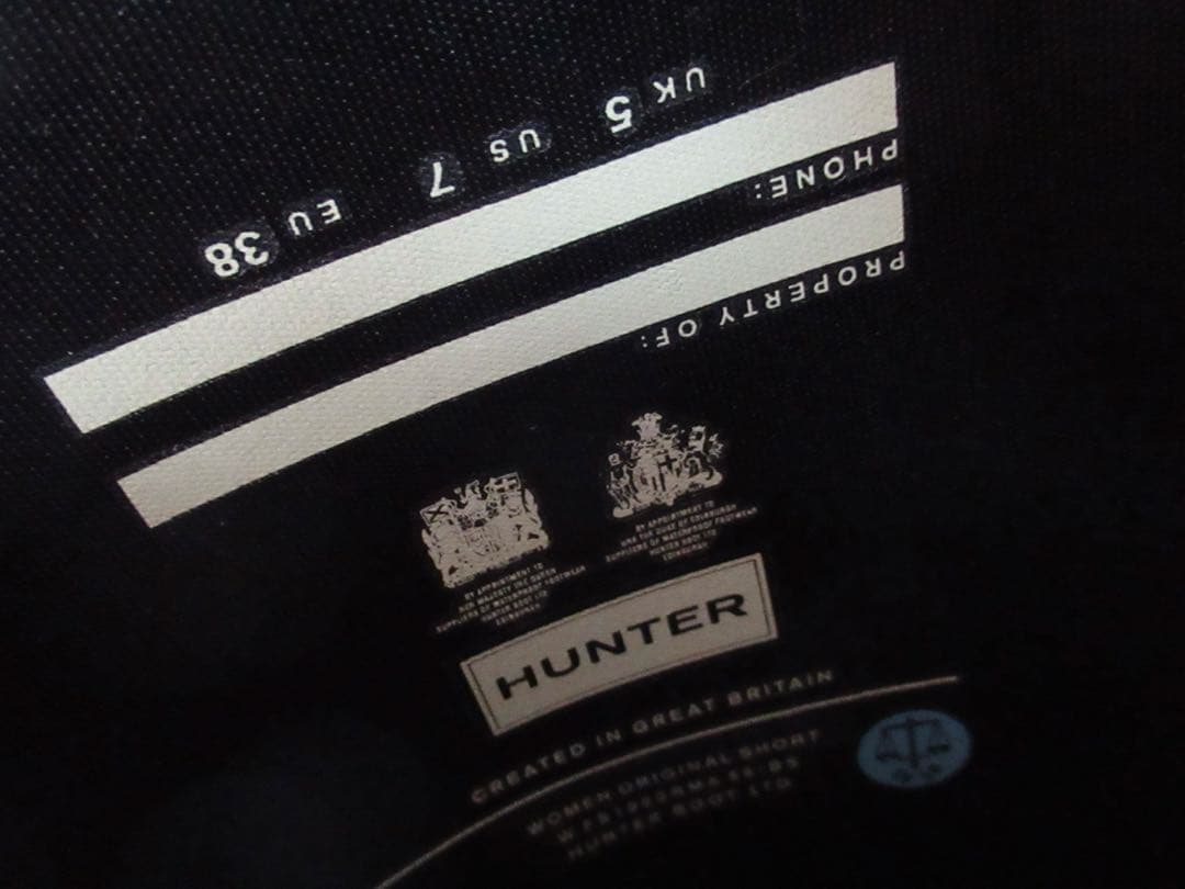 専用 HUNTER Rain boots black shoes 38