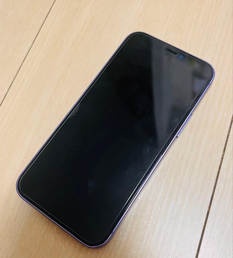 交渉可バッテリー100% Apple iPhone 12 mini パープル本体