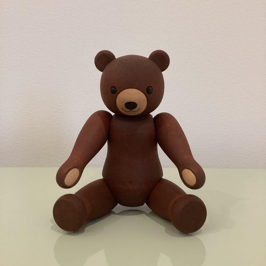 【専用】　新品　ドイツ　KWO 木製テディベア　ブラウン色　木製くま　家族