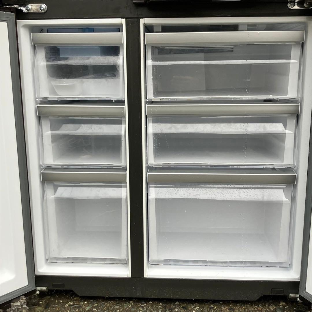 mm129F 2019年製　AQUA 大型冷蔵庫500L〜600L 木目調