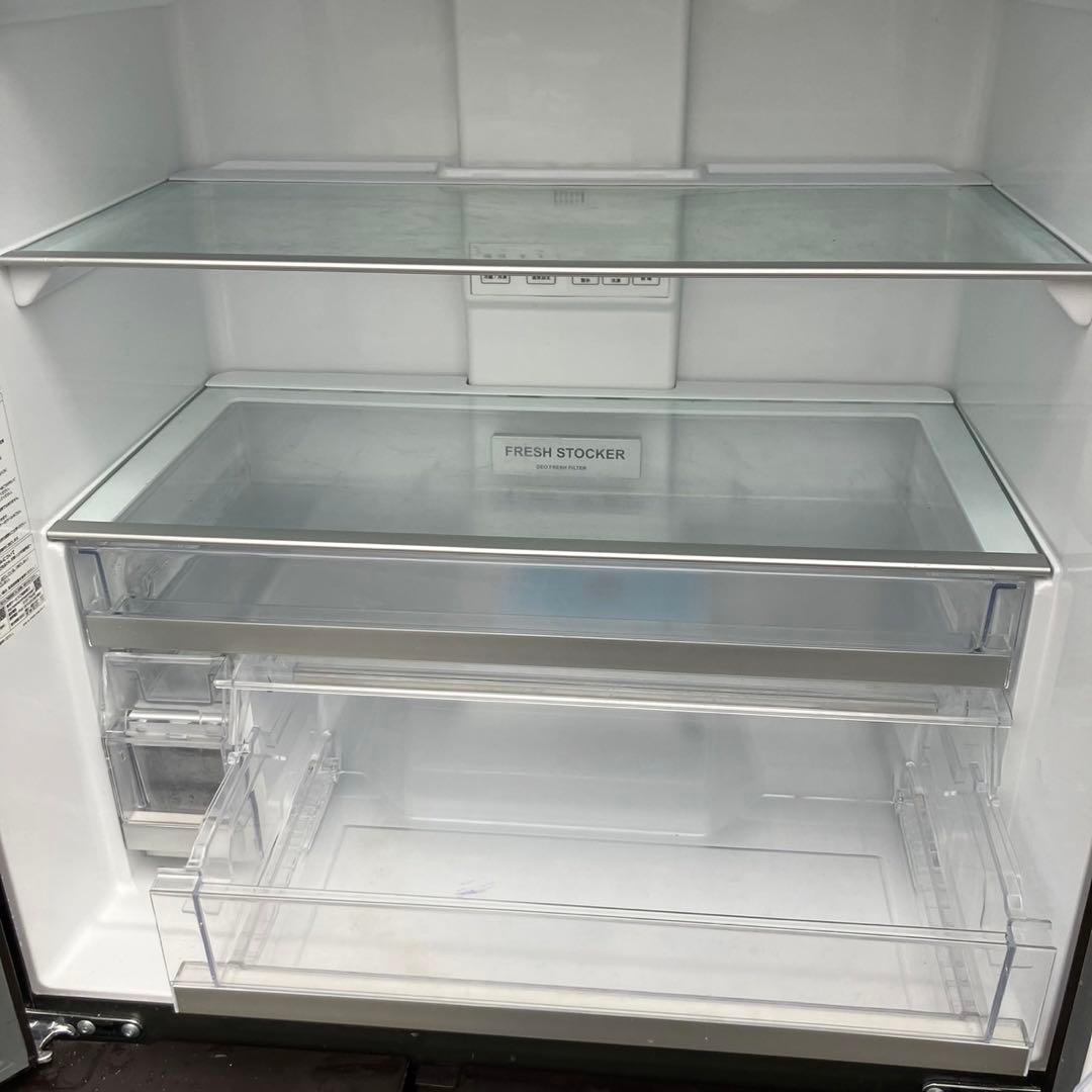 mm129F 2019年製　AQUA 大型冷蔵庫500L〜600L 木目調