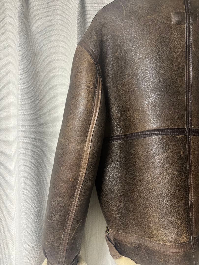 USA製 Covington Leather B-3 本革ムートンジャケット38