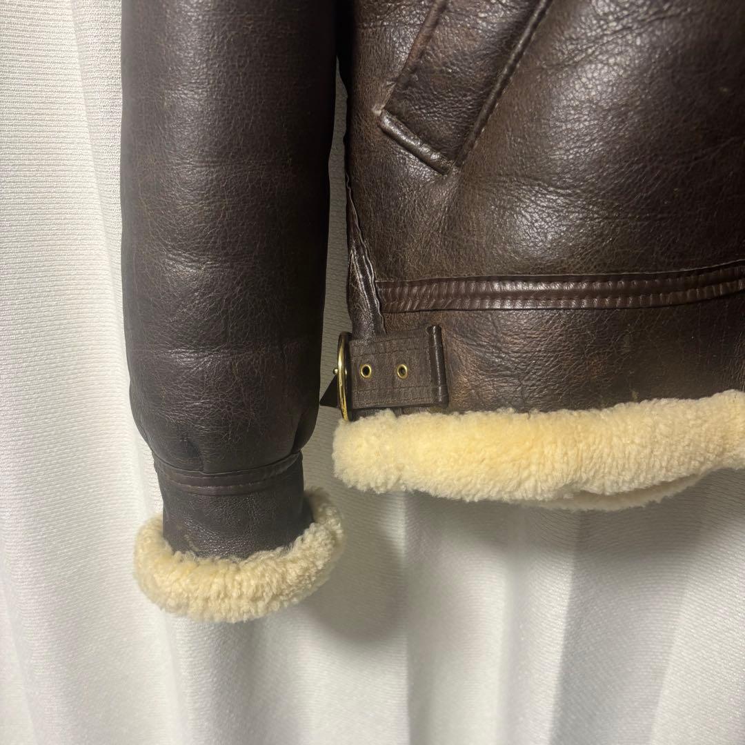 USA製 Covington Leather B-3 本革ムートンジャケット38