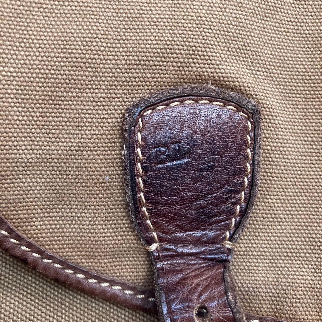 希少　ラルフローレン　メッセンジャーバッグ　ショルダーバック　キャンバス　レザー