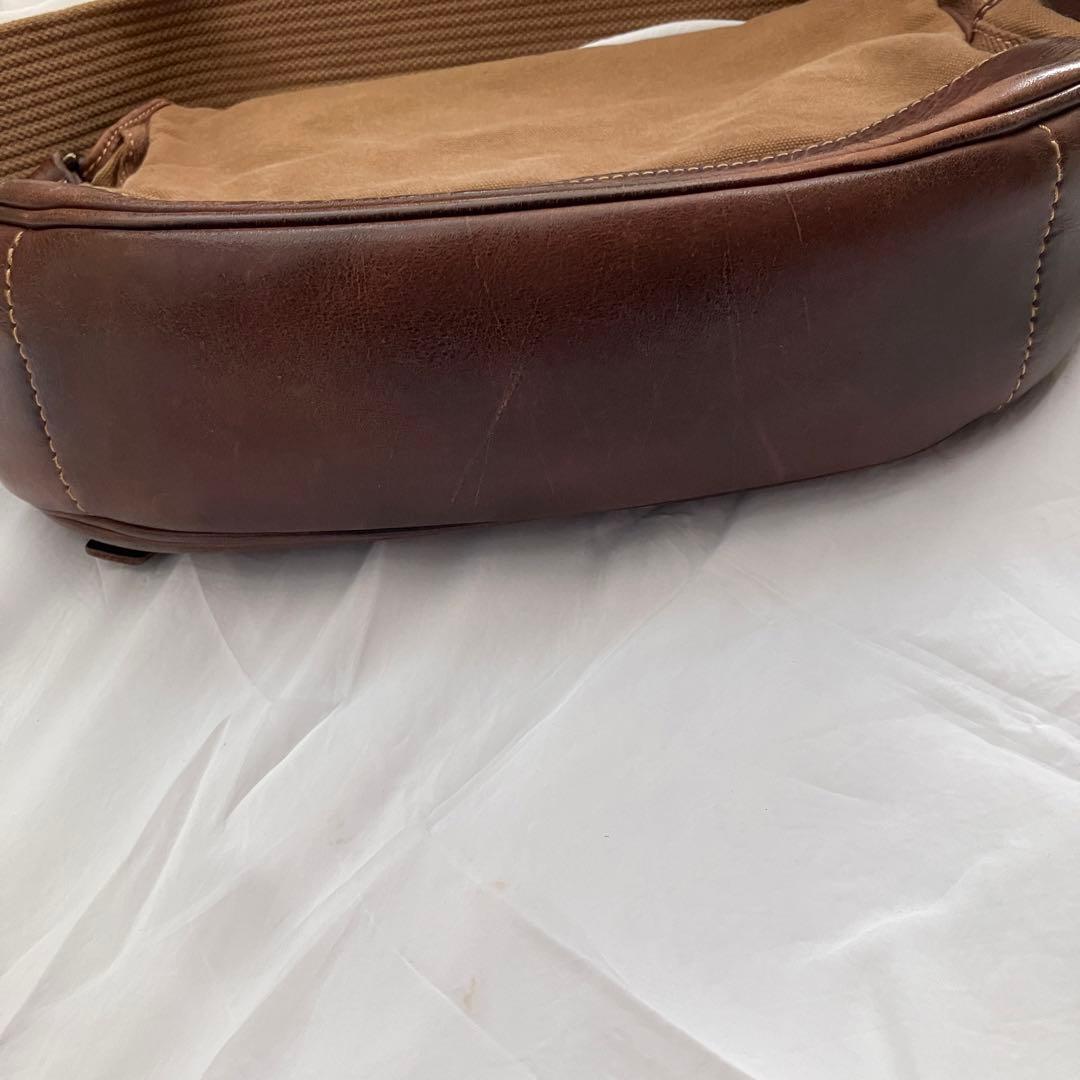 希少　ラルフローレン　メッセンジャーバッグ　ショルダーバック　キャンバス　レザー