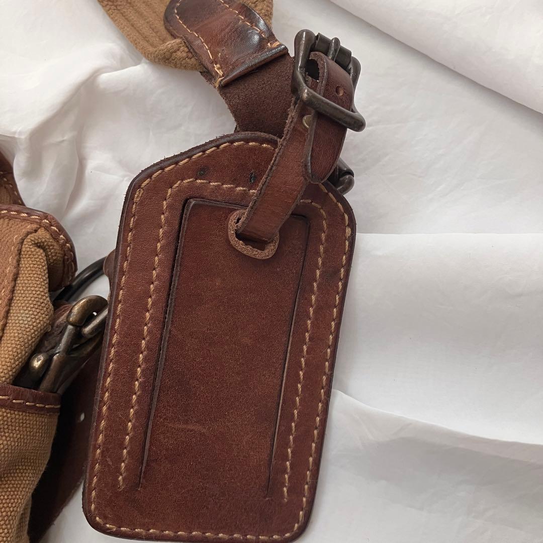 希少　ラルフローレン　メッセンジャーバッグ　ショルダーバック　キャンバス　レザー