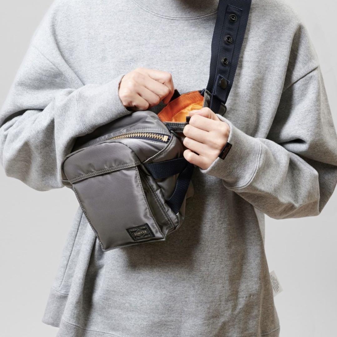 ★美品★吉田カバン ポーター PXタンカー ファニーパック シルバーグレー