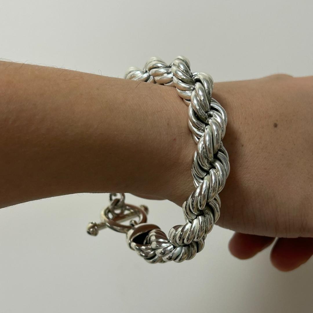 希少 メキシカンジュエリー ブレスレット ツイスト シルバー925 タスコ