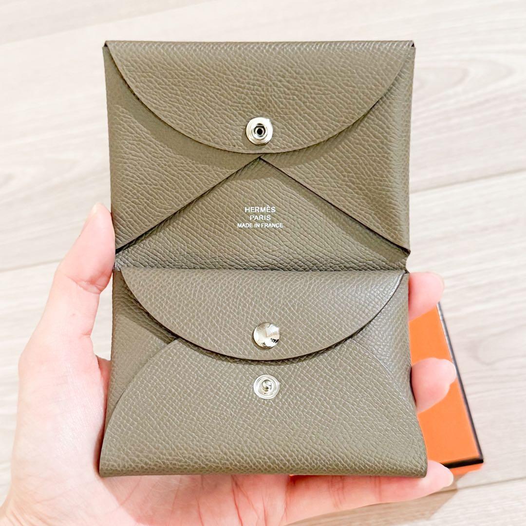 美品✨エルメス カルヴィ デュオ カードケース 名刺入れ エトゥープ
