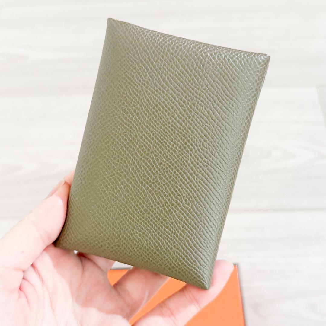 美品✨エルメス カルヴィ デュオ カードケース 名刺入れ エトゥープ