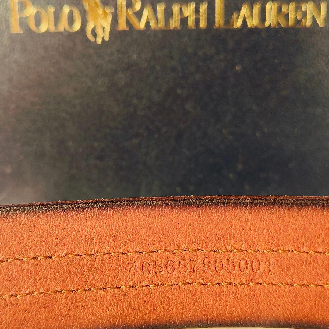 【新品極美品】PRL ラルフローレン ダブルステッチ 高級キャメルドレスベルト