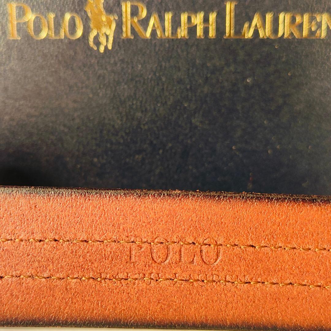 【新品極美品】PRL ラルフローレン ダブルステッチ 高級キャメルドレスベルト