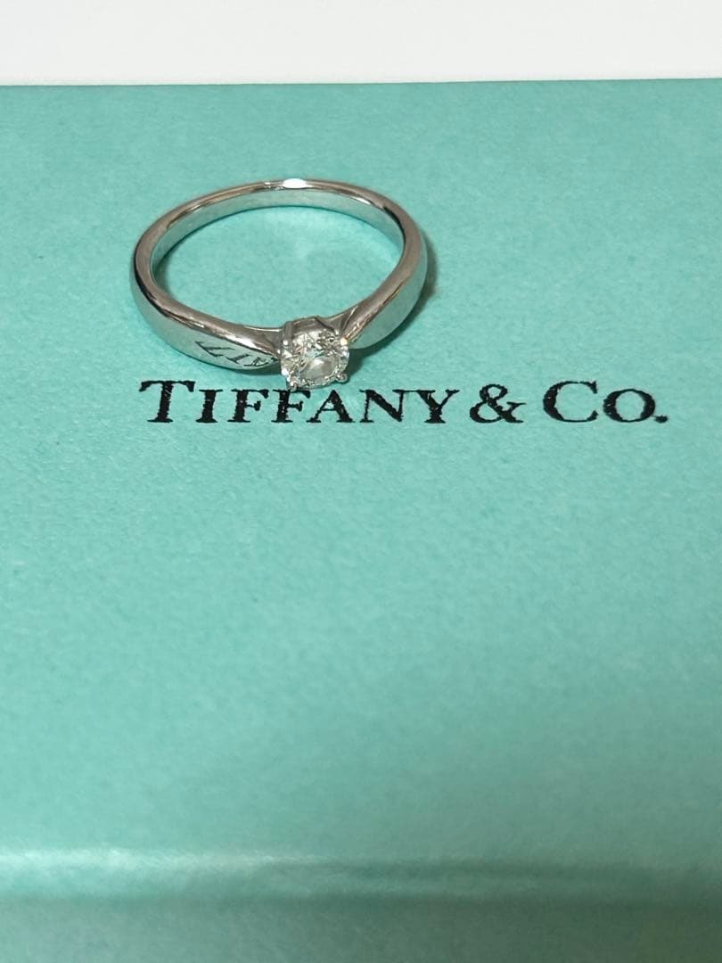 ティファニーハーモニーリング Pt950 0.22ct VS-1