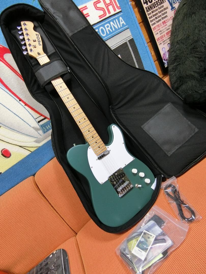 スマートギター☆PEOZ エレキギター オリーブグリーン