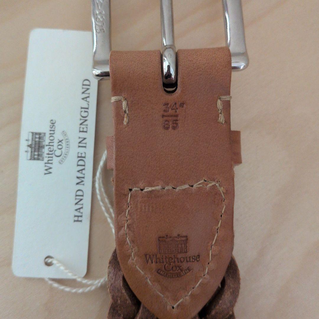 ま*ん様 Whitehouse Cox メッシュベルト1875 ブラウン 新品3