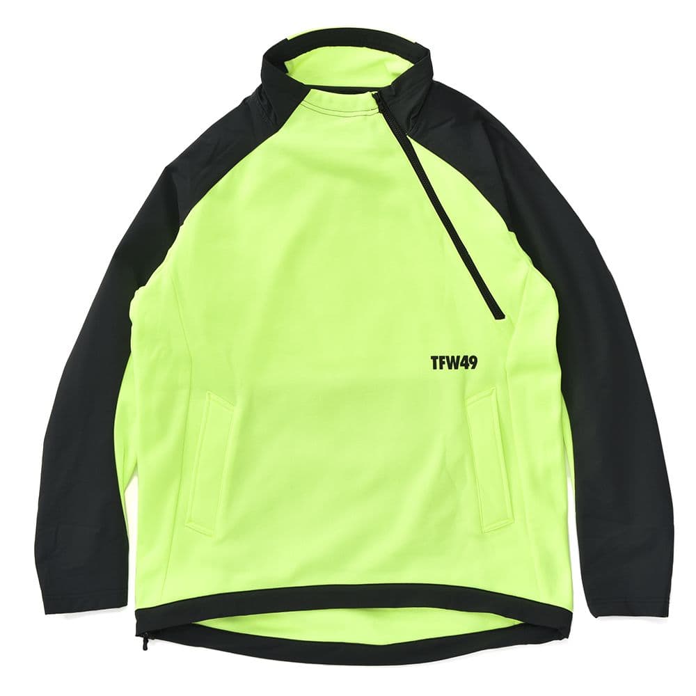 TFW49 　蛍光イエローハーフジッププルオーバー Mサイズ イエロー